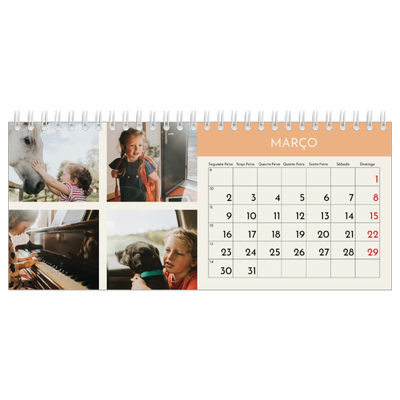 Calendários de mesa — Capítulos pastel [Março]