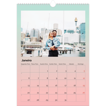 Calendário fotográfico A3 — Tons pastel