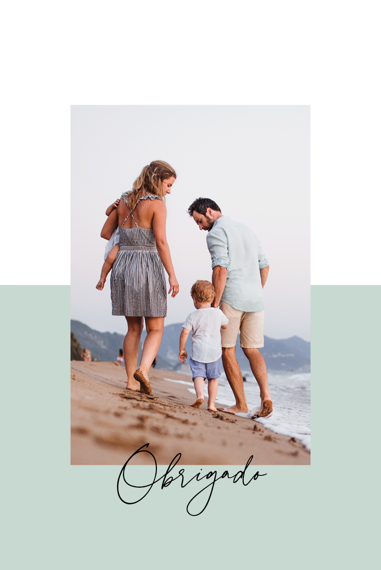 Cartões de agradecimento — Verde obrigado