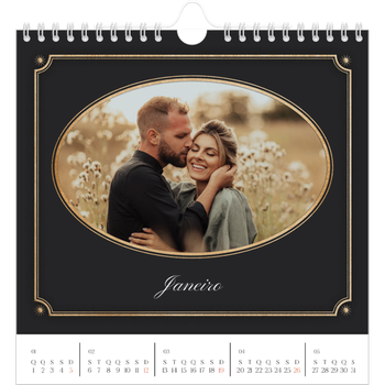 Calendário fotográfico quadrado — Clássico vintage