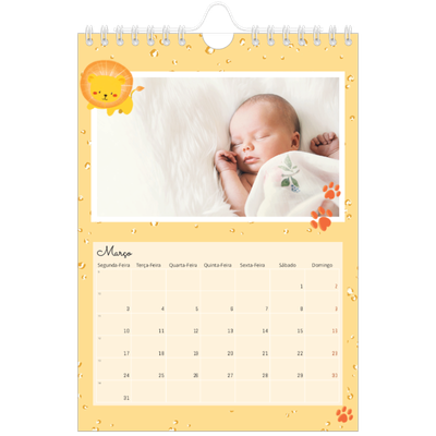 Calendário A5 — Animais bonitos [Março]