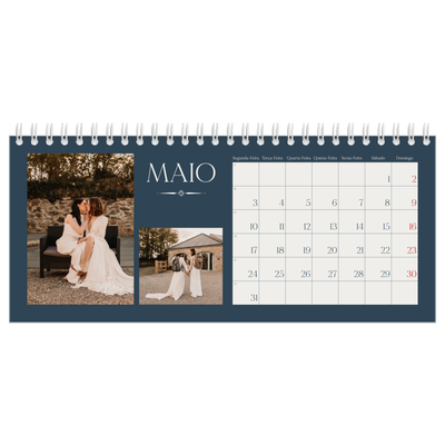 Calendários de mesa — Ardósia e serifas [Maio]
