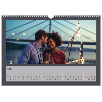 Calendário A3 Horizontal — Colorir o meu mundo [Abril]