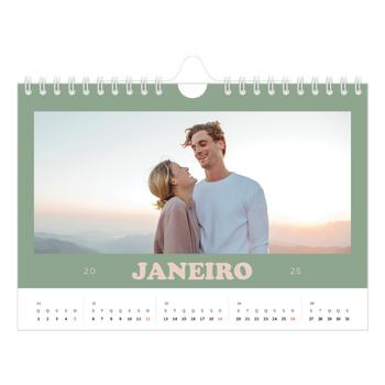 Calendário de Fotografias A5 Paisagem — Molduras retro