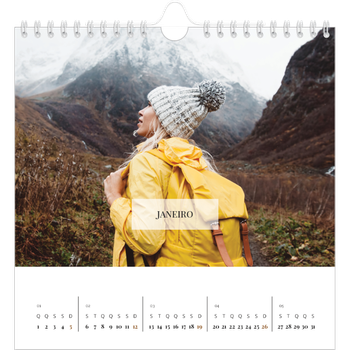 Calendário fotográfico quadrado — Calendário clássico
