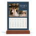 Calendário de mesa com suporte em madeira - vertical  — Ardósia e serifas [capa]