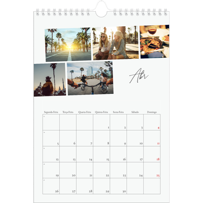 Calendário fotográfico A4 — Férias na cidade [Abril]