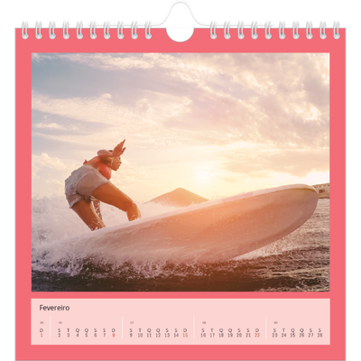 Calendário quadrado — Colorir o meu mundo [Fevereiro]