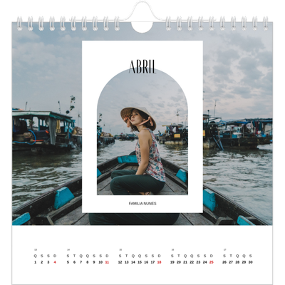 Calendário quadrado — O arco aberto [Abril]