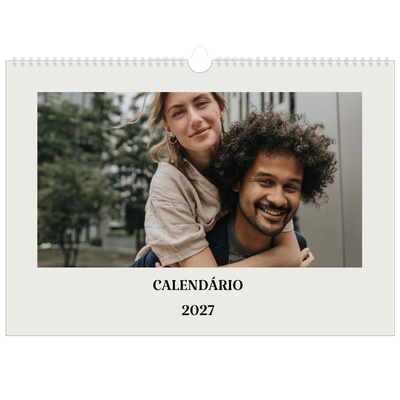 Calendário A3 Horizontal — Marfim simples [capa]