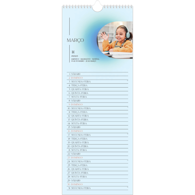 Calendário fino  — Degradê de astrologia [Março]