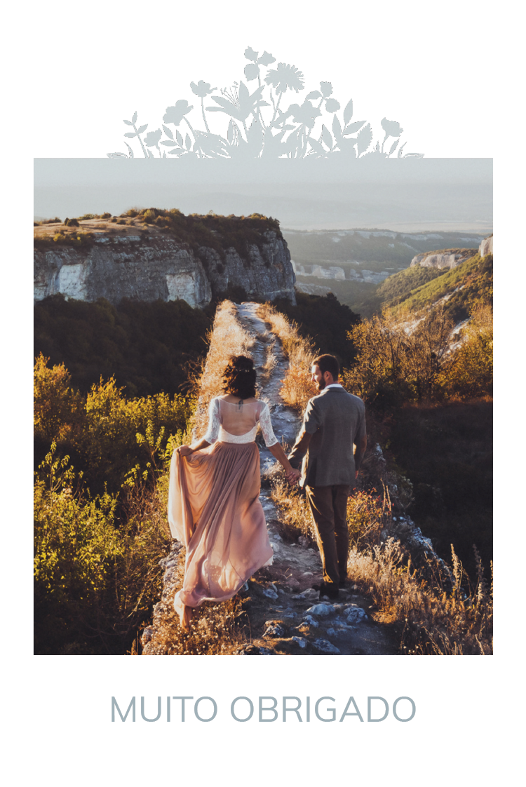 Cartões de agradecimento — Motivo floral