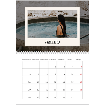 Calendário fotográfico duplo A4 — A edição de retrato