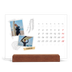 Calendário de mesa com suporte em madeira - horizontal  — Estilo de álbum de recortes [Fevereiro]