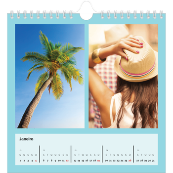Calendário fotográfico quadrado — Brilhante e arrojado