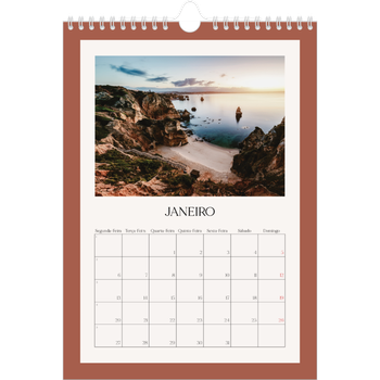 Calendário fotográfico A4 — Cores clássicas