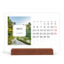Calendário de mesa com suporte em madeira - horizontal  — A história completa [Abril]