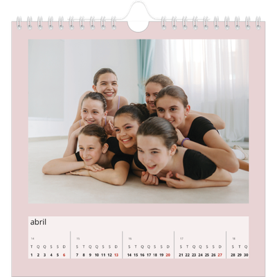 Calendário quadrado — Neo Scandi [Abril]