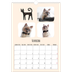 Calendário A3 — Patas de gato e garatujas [Fevereiro]