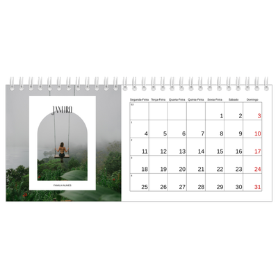 Calendários de mesa — O arco aberto [Janeiro]