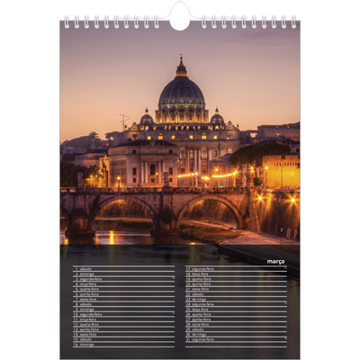 Calendário fotográfico A4 — Complementos [Março]