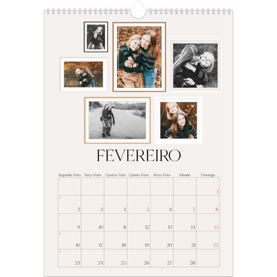 Calendário A3 — Galeria de fotografias de parede [Fevereiro]