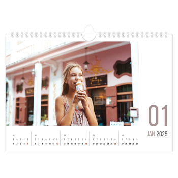 Calendário de Fotografias A4 Paisagem — Número de meses