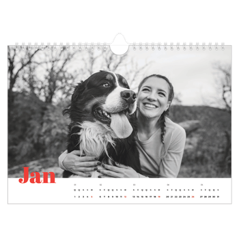 Calendário de Fotografias A4 Paisagem — Um ano audacioso