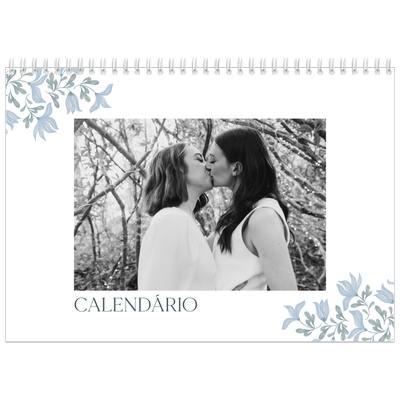 Calendário A4 duplo — Floral elegante [capa]