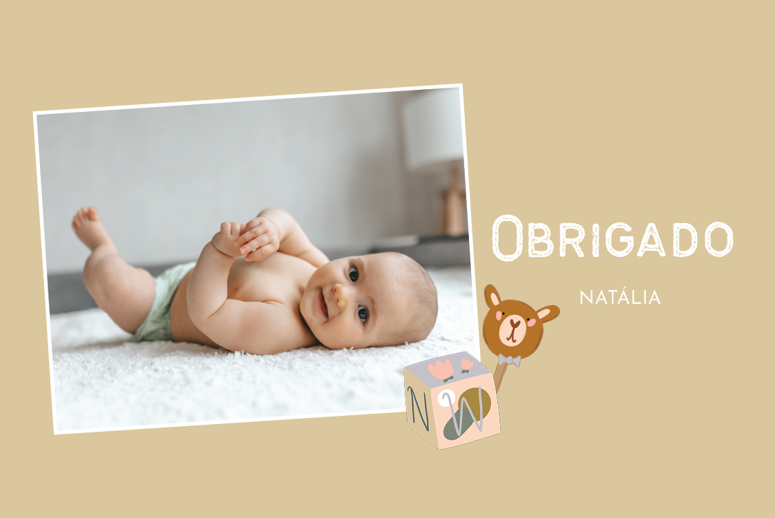 Cartões de agradecimento — O meu primeiro olá