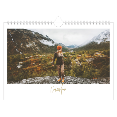 Calendário A4 horizontal — Texto para rabiscar [capa]