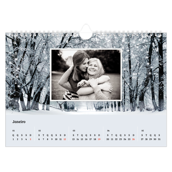 Calendário de Fotografias A4 Paisagem — Quatro estações