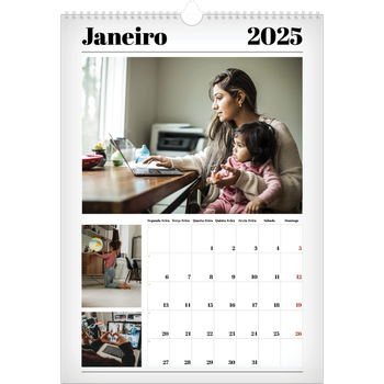 Calendário fotográfico A3 — A sair da prensa