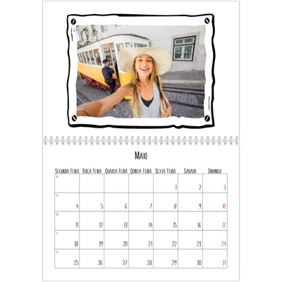 Calendário A4 duplo — Momentos de álbum de recortes [capa]