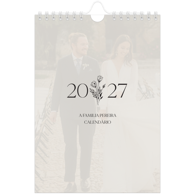 Calendário A5 — Iniciais em flor [capa]
