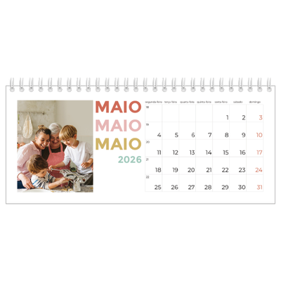 Calendários de mesa — Tipo de letra colorida [capa]