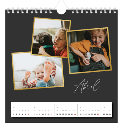 Calendário quadrado — Tantas recordações [Abril]