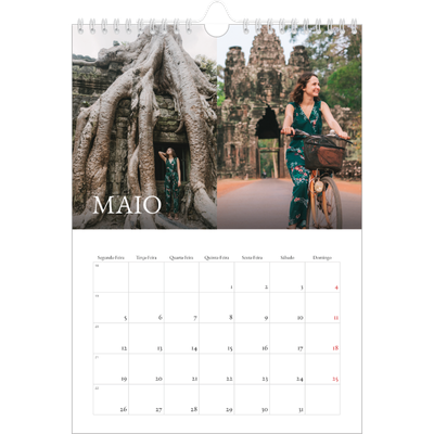 Calendário fotográfico A4 — Serifa simples [capa]