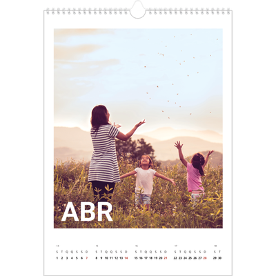 Calendário A3 — Mês grande [Abril]