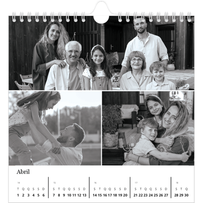 Calendário quadrado — Foco [Abril]