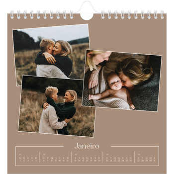Calendário fotográfico quadrado — Recordações criadas