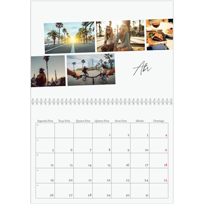Calendário A4 duplo — Férias na cidade [Abril]