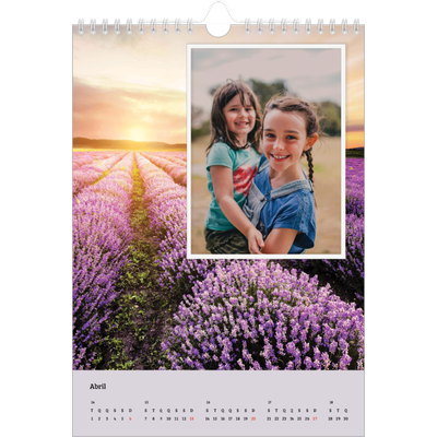 Calendário fotográfico A4 — Quatro estações [Abril]