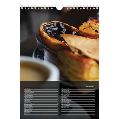 Calendário fotográfico A4 — Complementos [Fevereiro]