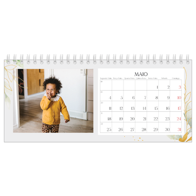 Calendários de mesa — Salpicos florais [capa]