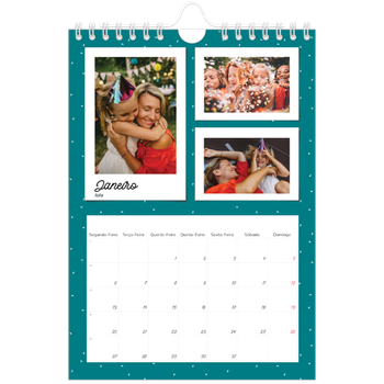 Calendário A5 — Fotografias coloridas