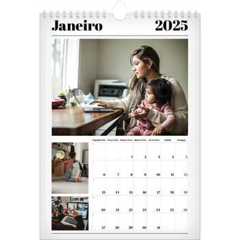 Calendário fotográfico A4 — A sair da prensa