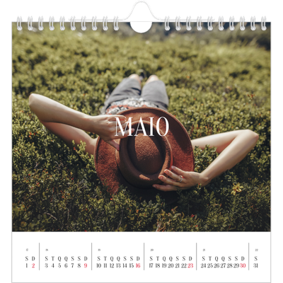 Calendário quadrado — Escapadinha infinita [Maio]