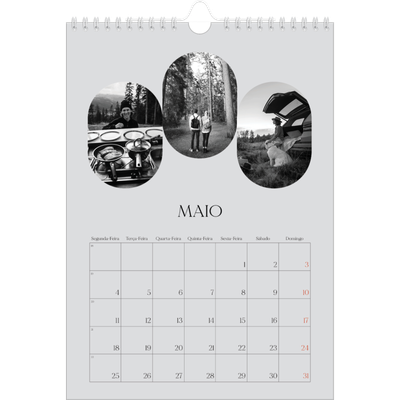 Calendário fotográfico A4 — A estrada aberta [capa]