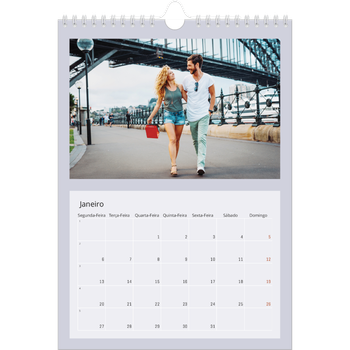 Calendário fotográfico A4 — Colorir o meu mundo